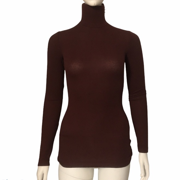 Wilfred Only Turtleneck Burgundy Top SIZE XS - Picture 4 of 10